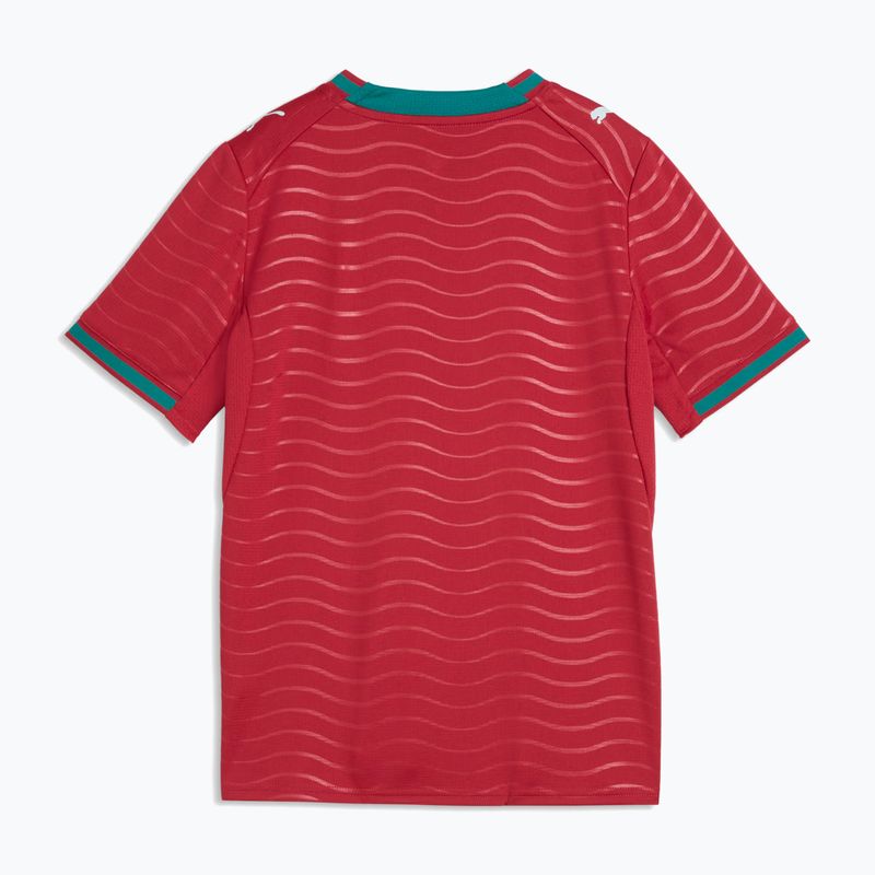 Vaikiški futbolo marškinėliai PUMA FPF Portugal Home Jersey Replica Club Jr raudoni/žali 2