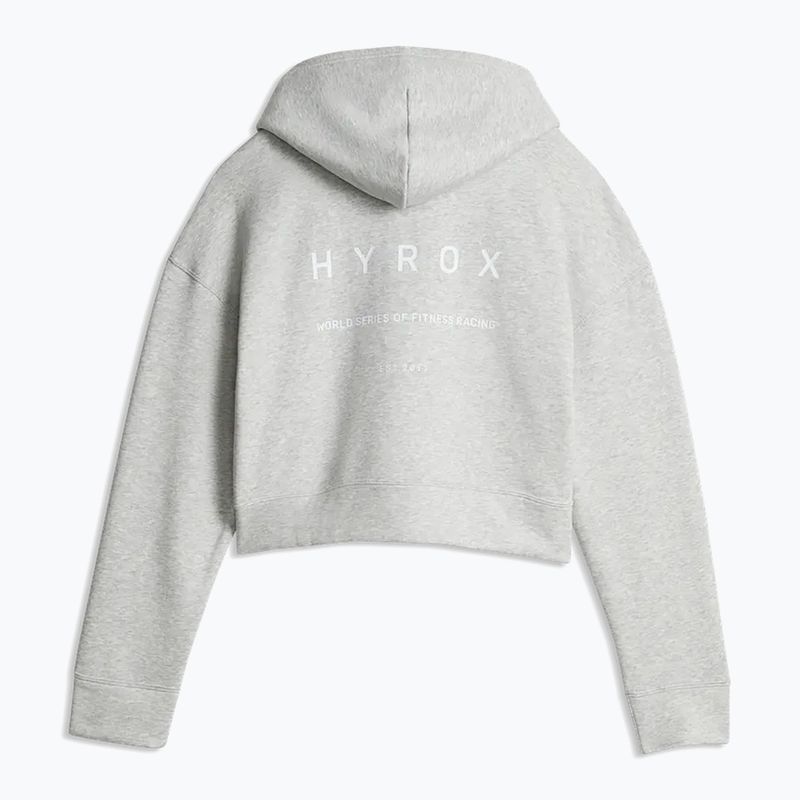 Moteriškas džemperis PUMA x HYROX World Cropped Hoodie šviesiai pilkas 2