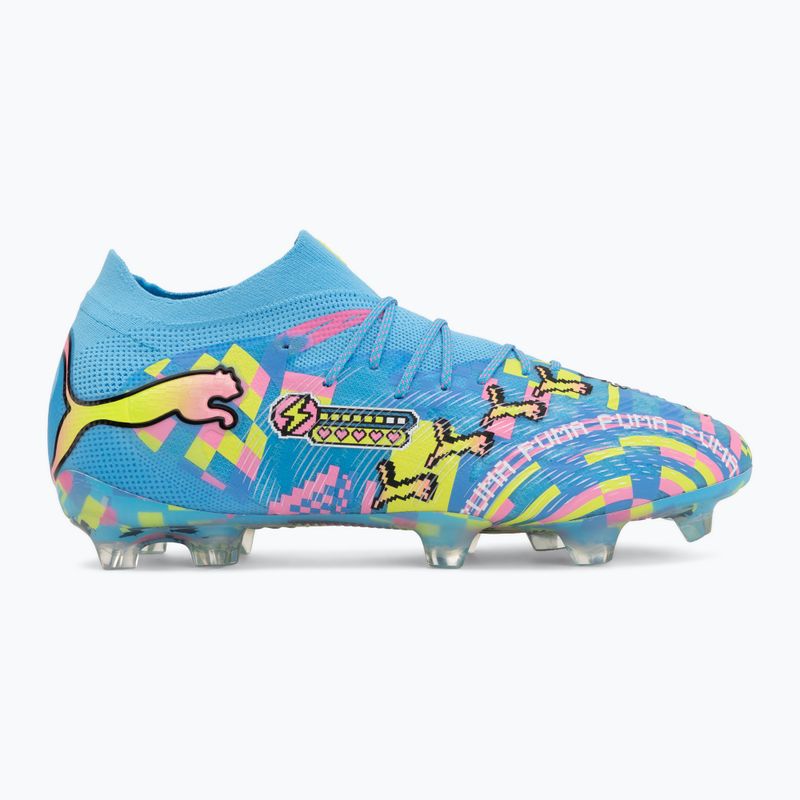 Futbolo bateliai PUMA Future 9 Ultimate Advanced Level FG puma white/blue glimmer/pink glimmer/yellow alert 2