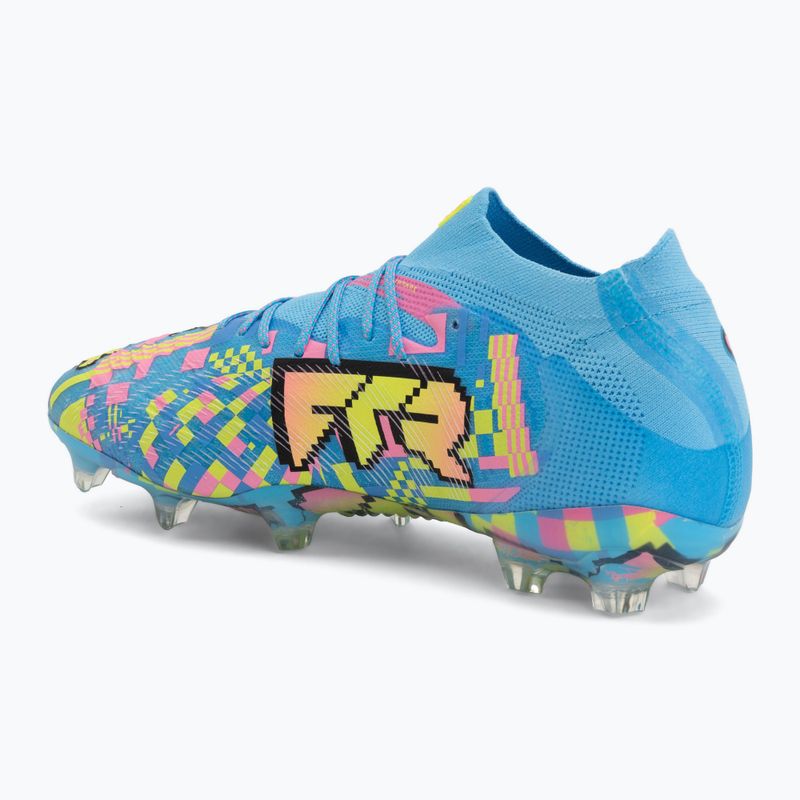 Futbolo bateliai PUMA Future 9 Ultimate Advanced Level FG puma white/blue glimmer/pink glimmer/yellow alert 3
