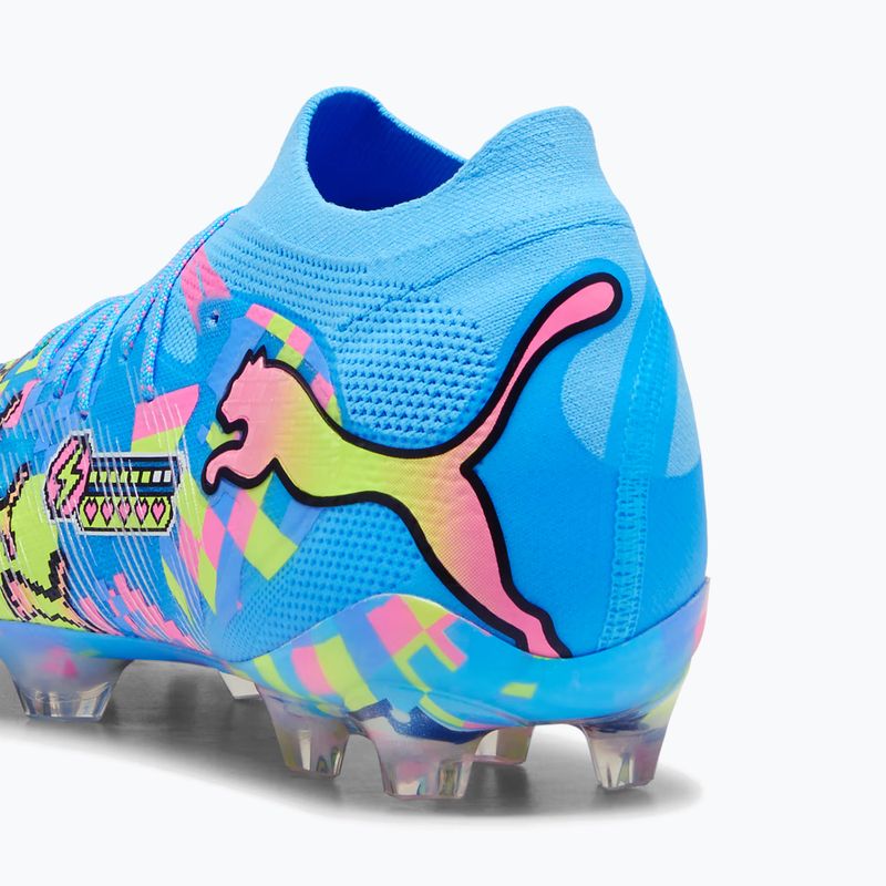 Futbolo bateliai PUMA Future 9 Ultimate Advanced Level FG puma white/blue glimmer/pink glimmer/yellow alert 6