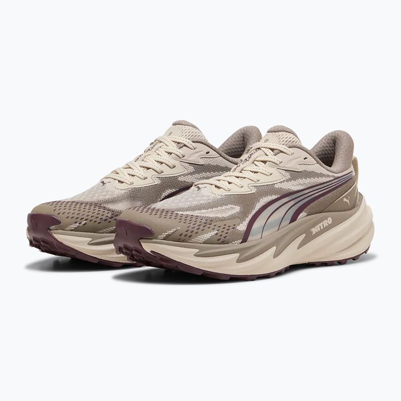 Moteriški bėgimo batai Puma Velocity NITRO Trail silver fog/ruby 3