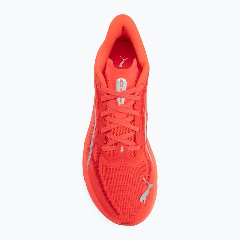 Vyriški bėgimo batai PUMA Deviate Nitro 4 ultra red/puma silver 5