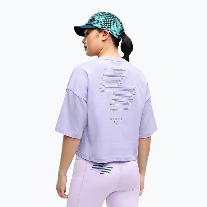 Moteriški treniruočių marškinėliai Puma Hyrox Cropped Lifestyle light violet 3