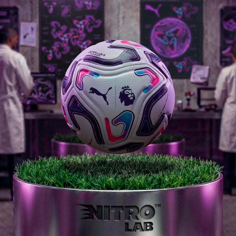 Futbolo kamuolys PUMA Stellar Nitro Ultimate PL Reactivity puma white/red/purple/blue/pink 5