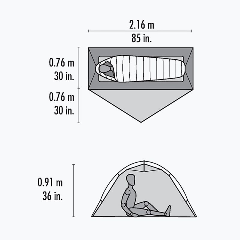 MSR Hubba NX 1 pilka 1 asmens trekingo palapinė 7