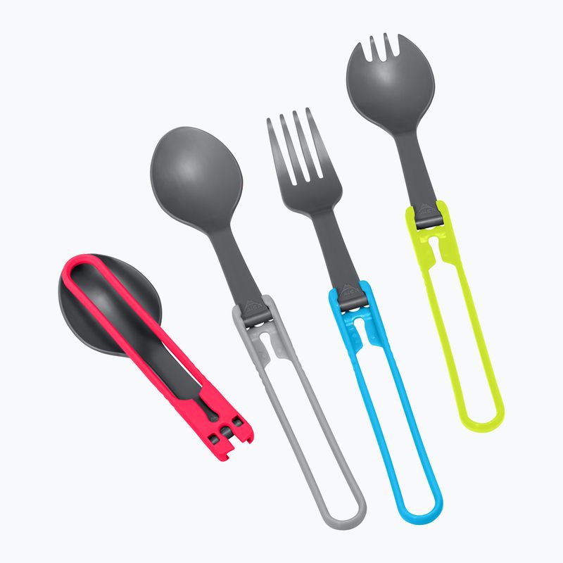 Įrankių rinkinys MSR Folding Utensils Spork 4 red/ grey/ blue/ green