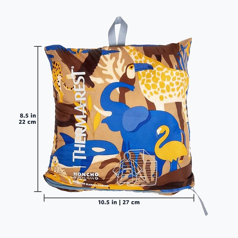 Vaikiškas žygio lietpaltis Therm-a-Rest Honcho animal print 5