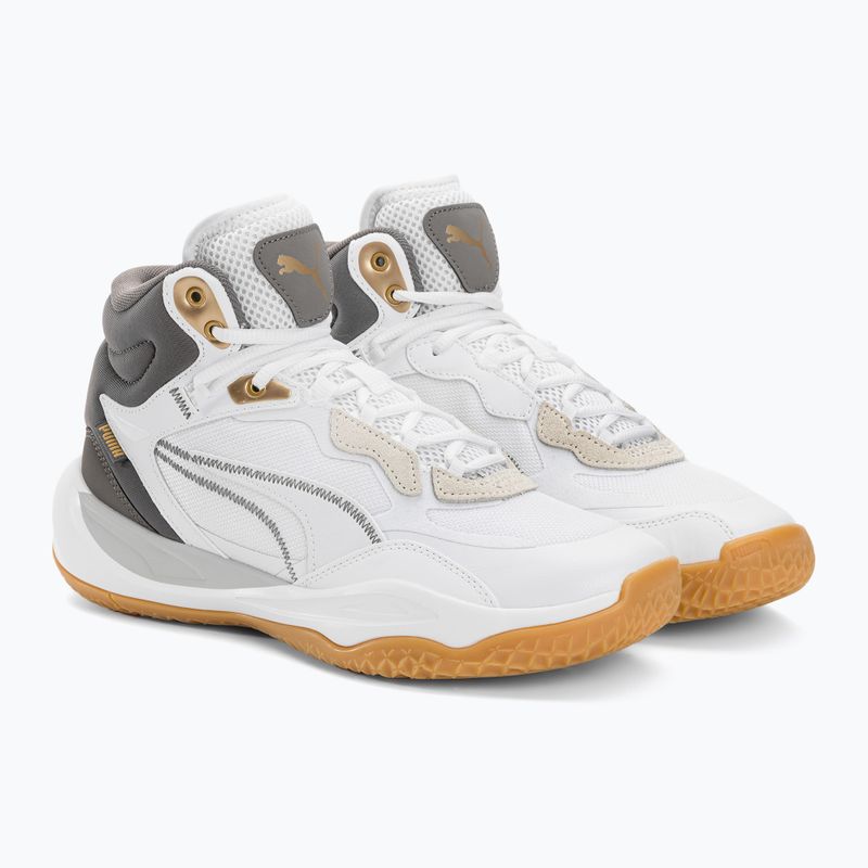 Vyriški krepšinio bateliai PUMA Playmaker Pro Mid Trophies ash grey/cast iron/puma gold 4