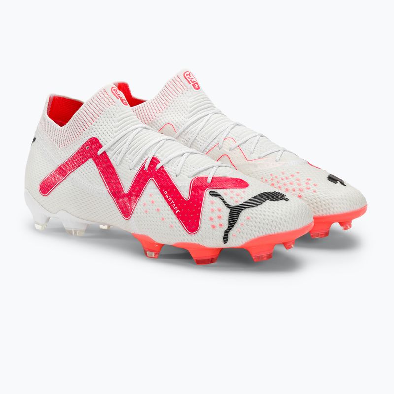 Vyriški futbolo bateliai PUMA Ultimate FG/AG puma white/puma black/fire orchid 4