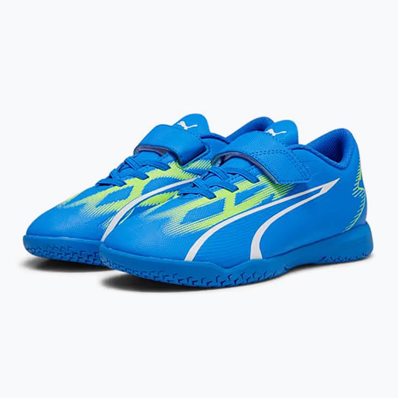 Vaikiški futbolo bateliai PUMA Ultra Play IT V Jr ultra blue/puma white/pro green 8