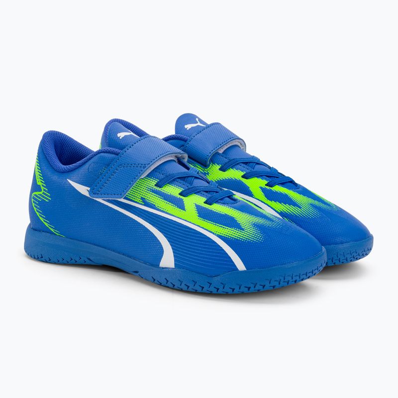 Vaikiški futbolo bateliai PUMA Ultra Play IT V Jr ultra blue/puma white/pro green 4
