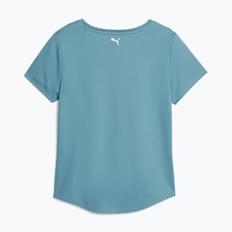 Moteriški treniruočių marškinėliai PUMA Fit Logo Ultrabreathe bold blue/speed green 2