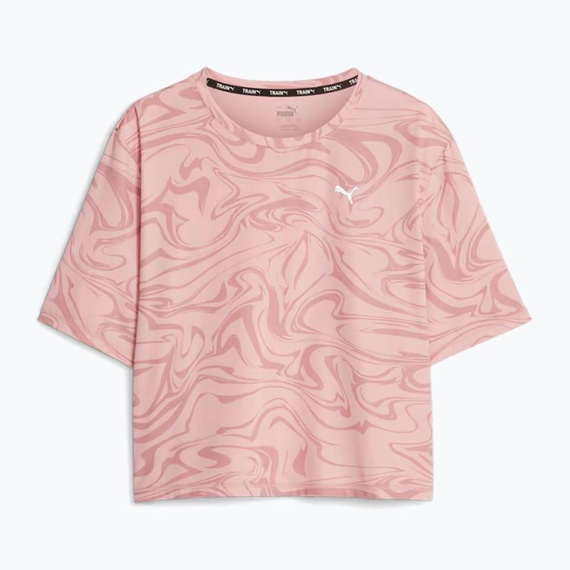Moteriški treniruočių marškinėliai PUMA Train Favorite Aop Crop future pink