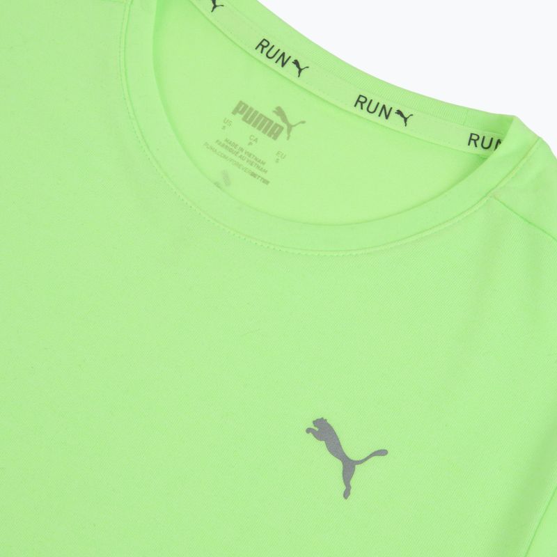 Moteriški bėgimo marškinėliai PUMA Run Favorite Heather green/neon 3