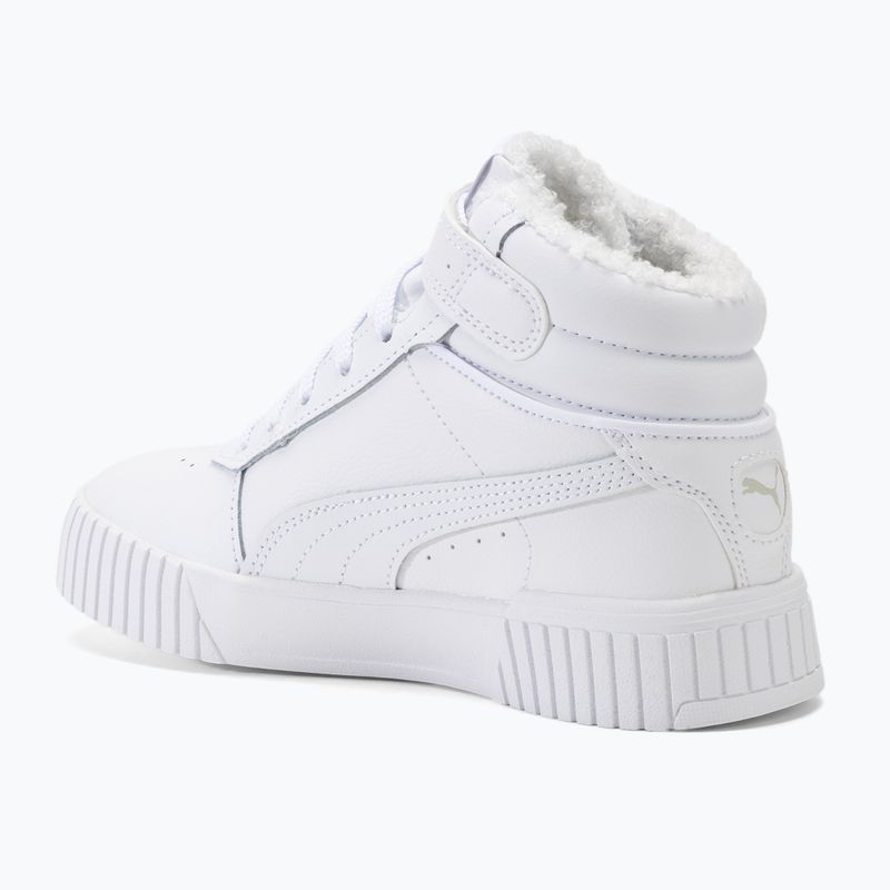 Vaikiški batai PUMA Carina 2.0 Mid Fur puma white/sedate gray 3