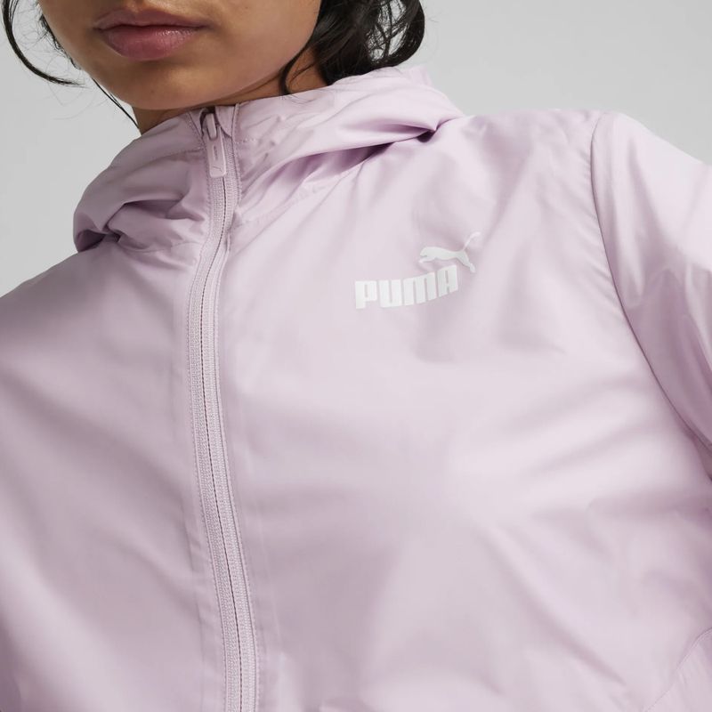 Moterų PUMA ESS Solid Windbreaker Hoodie grape mist striukė 6