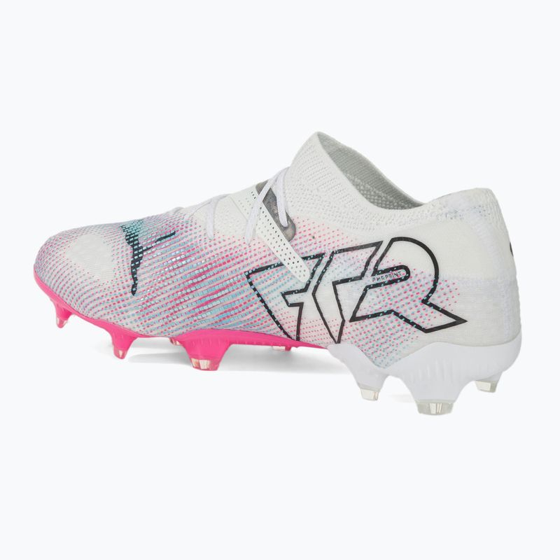 Futbolo batai PUMA Future 7 Ultimate Low FG/AG white/black/poison pink/bright aqua/silver mist 3