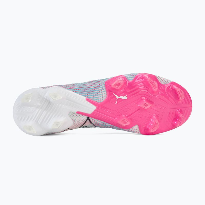 Futbolo batai PUMA Future 7 Ultimate Low FG/AG white/black/poison pink/bright aqua/silver mist 4