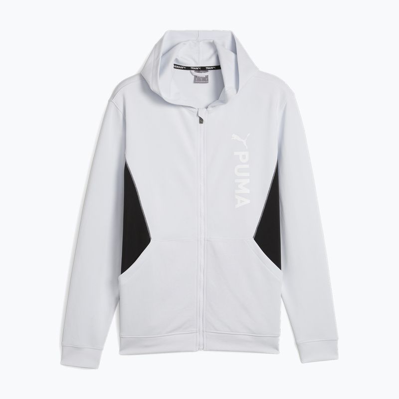 Vyriškas treniruočių džemperis PUMA Fit Double Knit FZ Hoodie silver mist