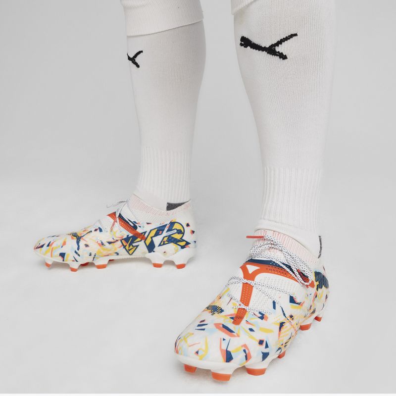 Futbolo batai PUMA Future 7 Ultimate Creativity FG/AG white/oceantropic/ turquoisesurf/ hotheat/sunstream 14