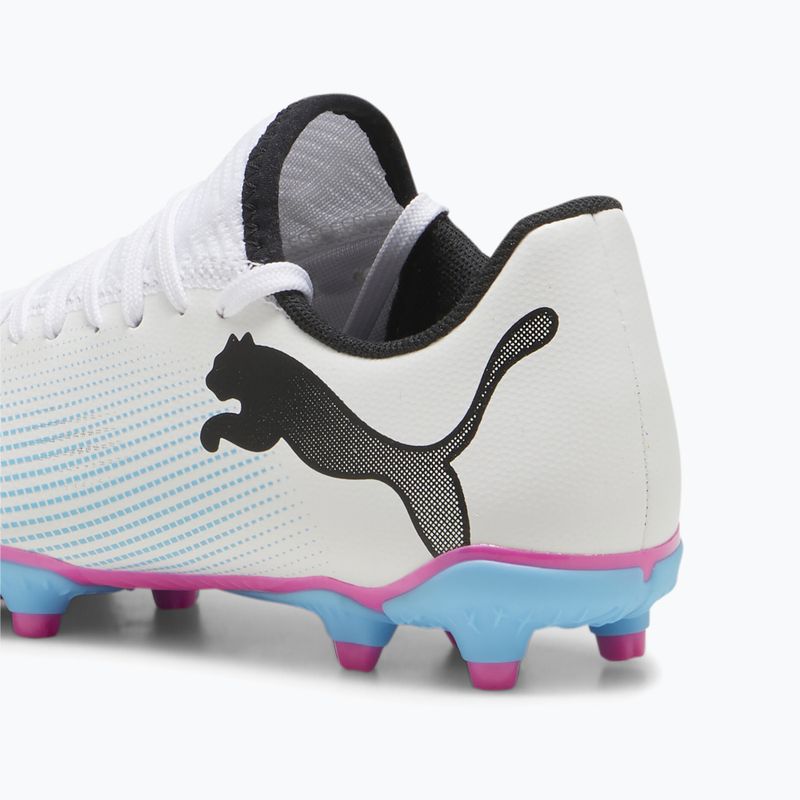 Vaikiški futbolo batai PUMA Future 7 Play FG/AG puma white/puma black/poison pink 8