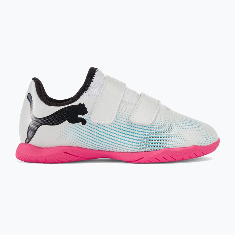Vaikiški futbolo batai PUMA Future 7 Play IT V puma white/puma black/poison pink 2