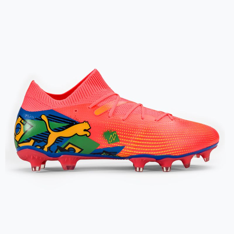 Futbolo batai PUMA Future 7 Match Neymar Jr FG/AG sunset glow/black/sun stream/puma green/blue 2