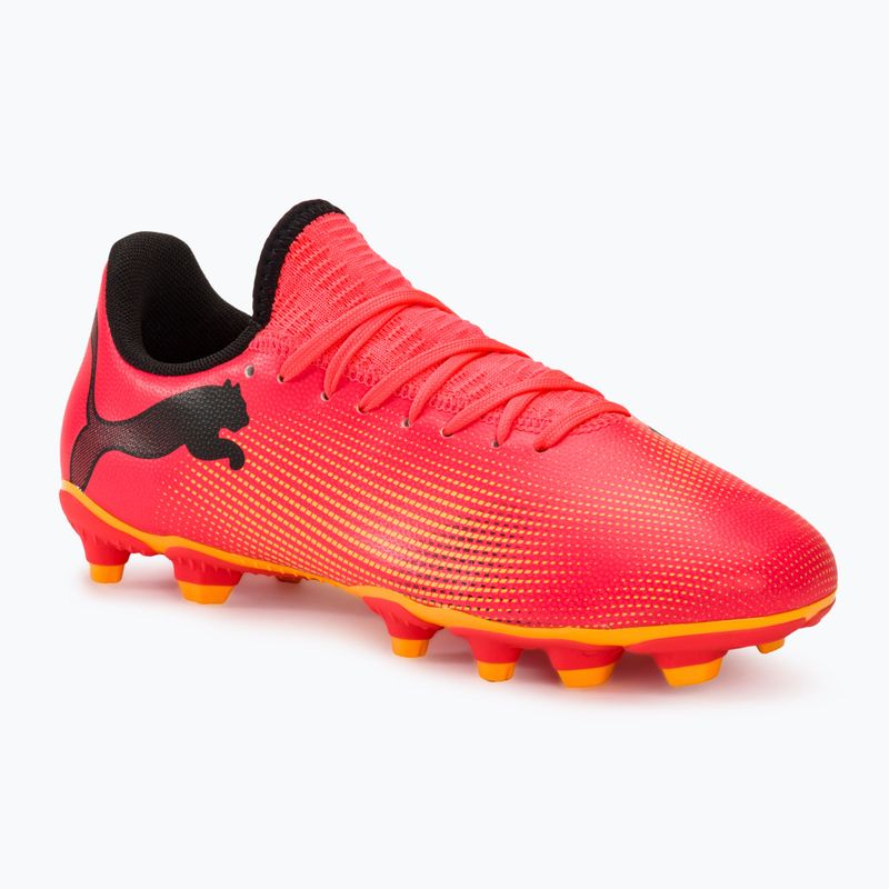 Vaikiški futbolo batai PUMA Future 7 Play FG/AG Jr sunset glow/puma black/sun stream