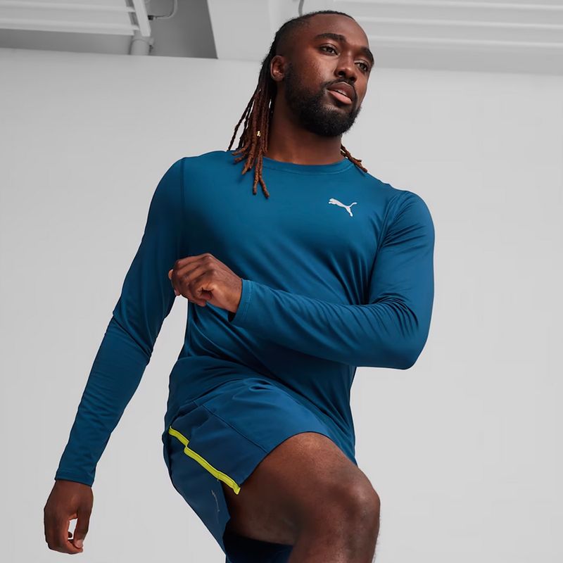 Vyriški begimo marškinėliai ilgomis rankovėmis PUMA Run Cloudspun blue 3