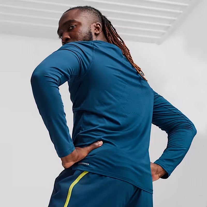 Vyriški begimo marškinėliai ilgomis rankovėmis PUMA Run Cloudspun blue 5