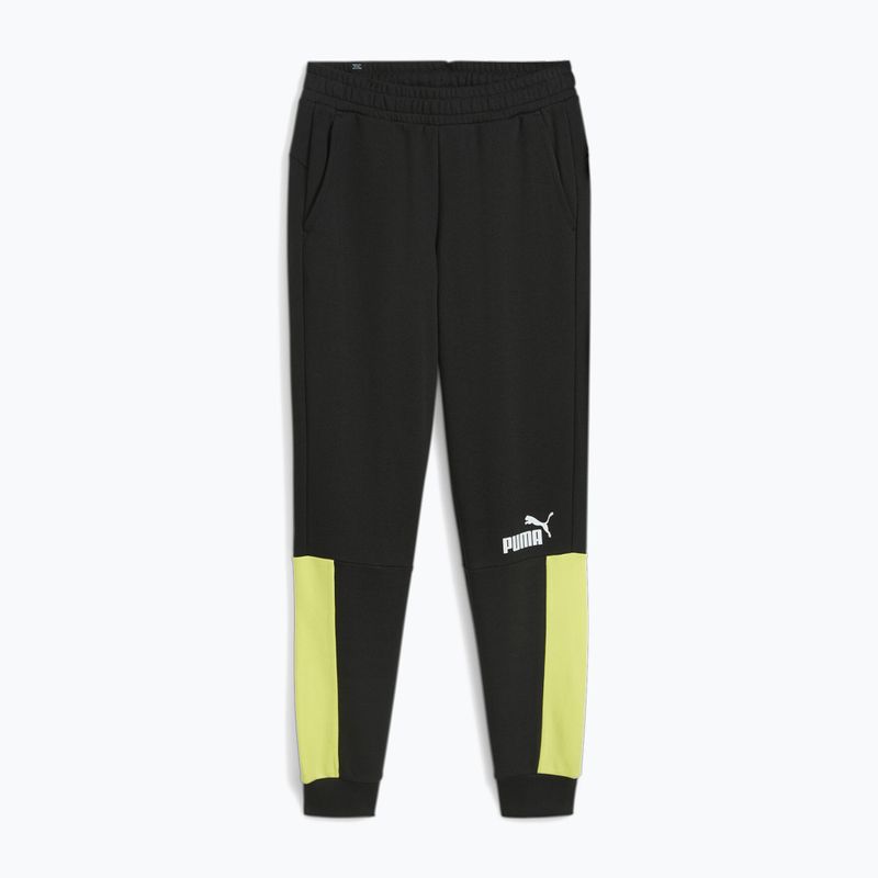 Vyriškos kelnės PUMA ESS+ Block Sweatpants TR puma black/lime sheen