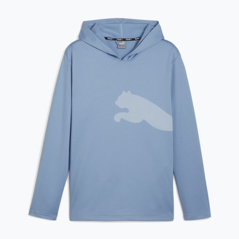 Vyriškas treniruočių džemperis PUMA Train All Day Big Cat Hoodie zen blue