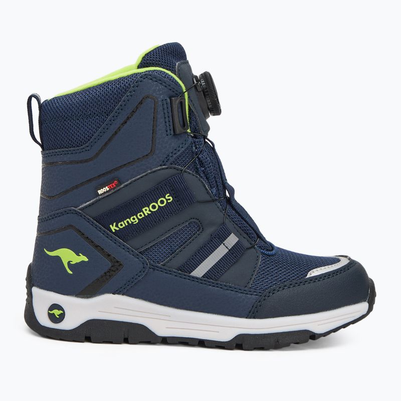 Vaikiški sniego batai KangaROOS K-MJ Hunter RTX FX dark navy / lime 2