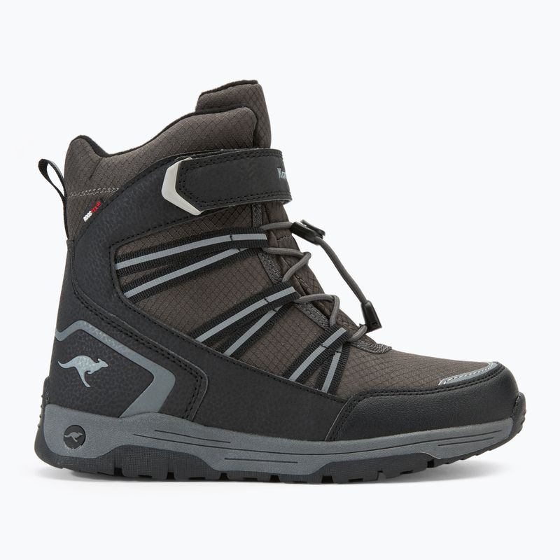 Paauglių sniego batai KangaROOS K-MJ Eldora EV RTX jet black / steel grey 2