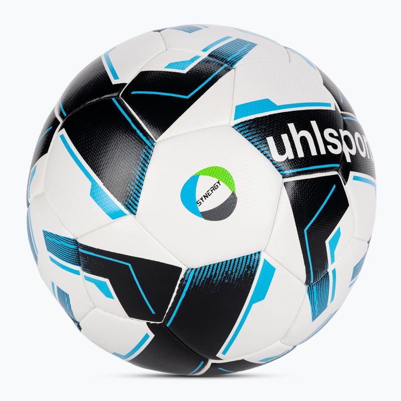 Futbolo kamuolys uhlsport Top Training Synergy Fairtrade white/black/blue dydis 3 2