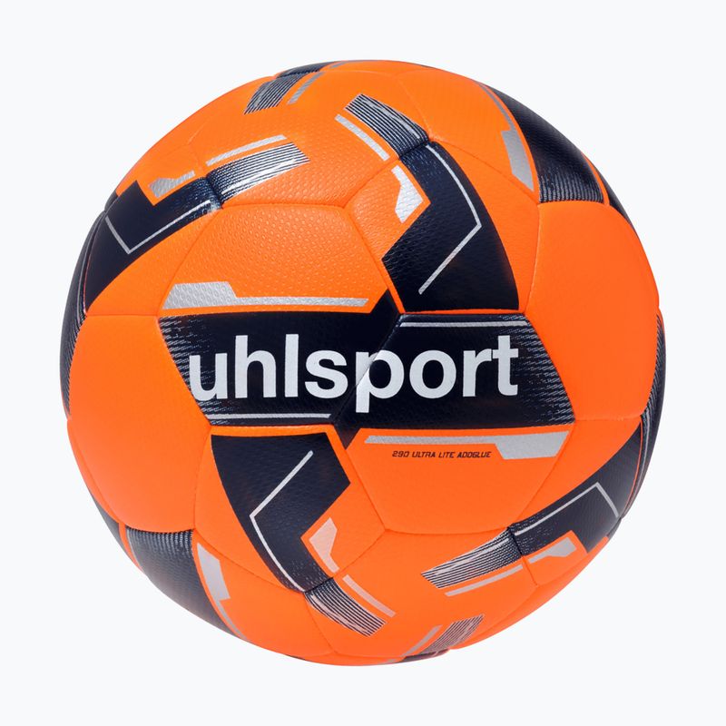 Futbolo kamuolys uhlsport 290 Ultra Lite Addglue fluo orange/marine/silber dydis 4