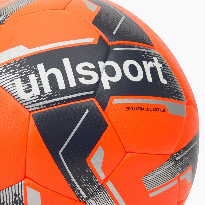 Futbolo kamuolys uhlsport 290 Ultra Lite Addglue fluo orange/marine/silber dydis 5 3