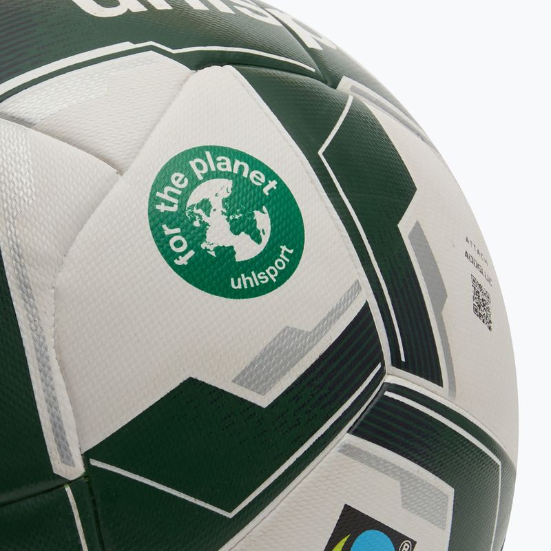 Futbolo kamuolys uhlsport Attack Addglue For The Planet white/dark green/silver dydis 5 3