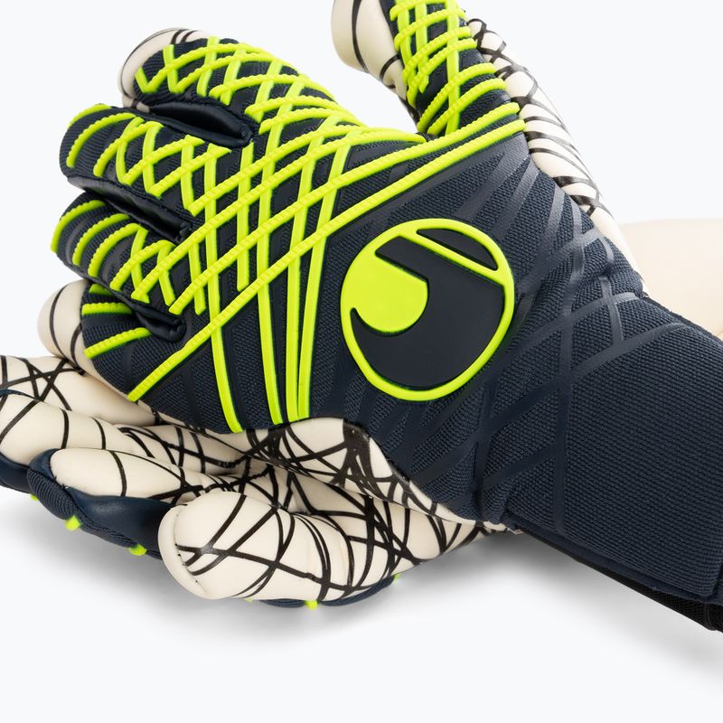 Vartininko pirštinės uhlsport Prediction Ultragrip HN navy/white/fluo yellow 3