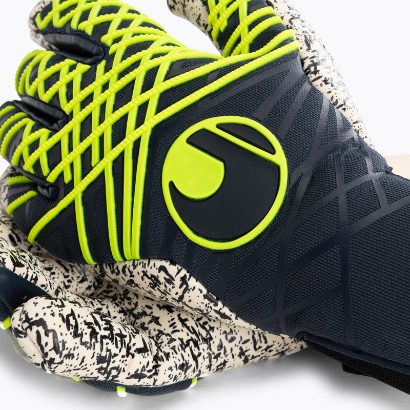 Vartininko pirštinės uhlsport Prediction Supergrip + HN navy/white/fluo yellow 3