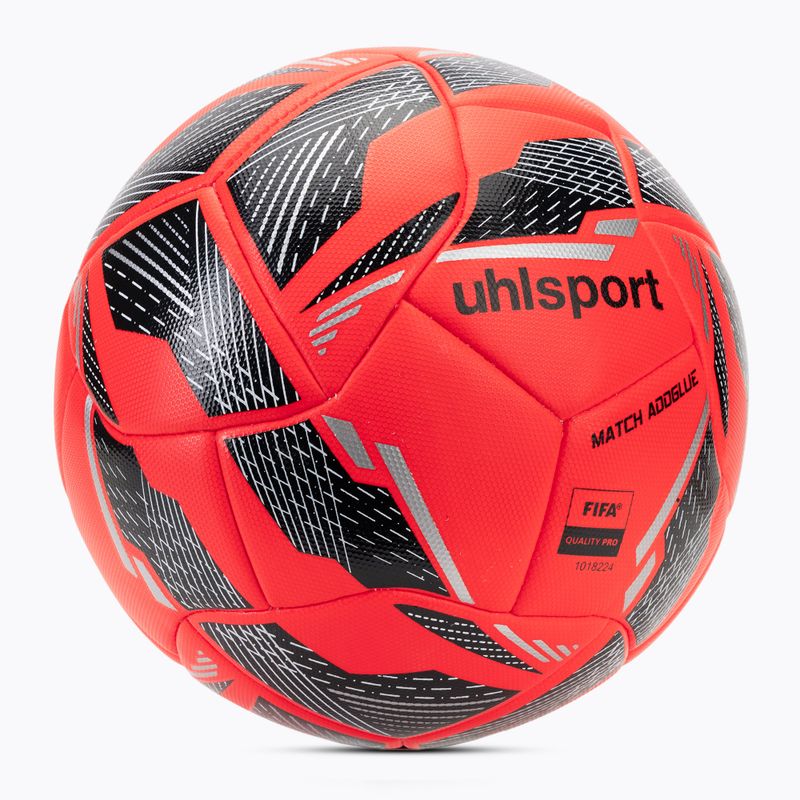 Futbolo kamuolys uhlsport Match Addglue fluo red/navy/silver dydis 5 2