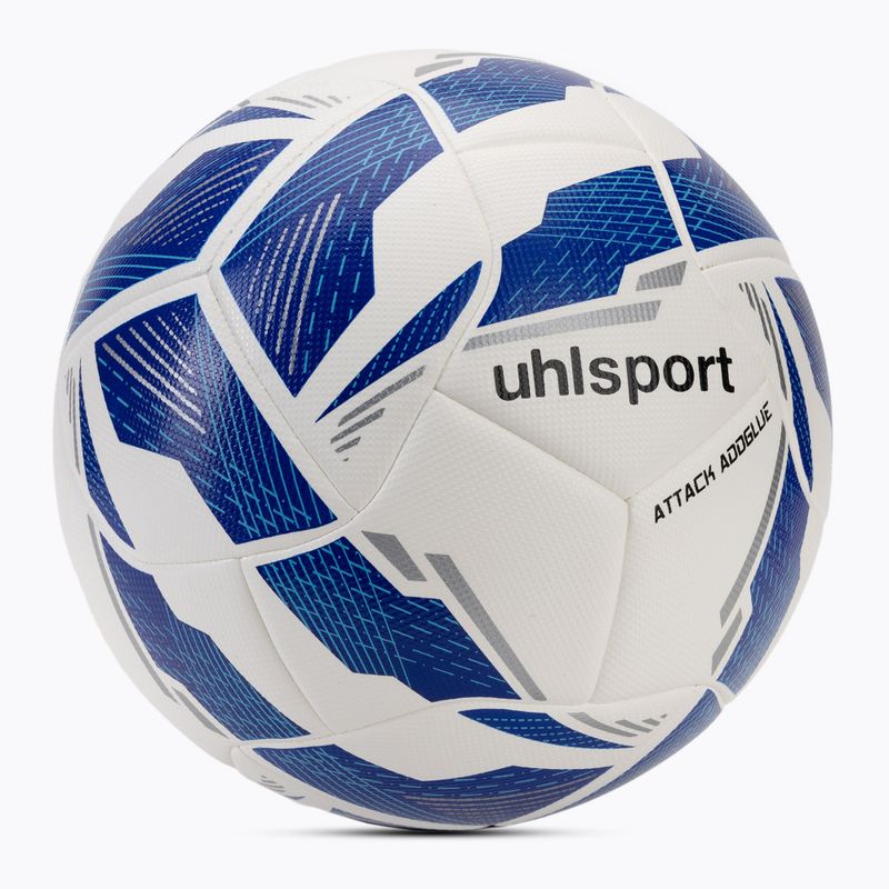 Futbolo kamuolys uhlsport Attack Addglue white/dark blue/blue dydis 4 2