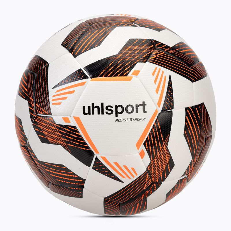 Futbolo kamuolys uhlsport Resist Synergy white/black/fluo orange dydis 4