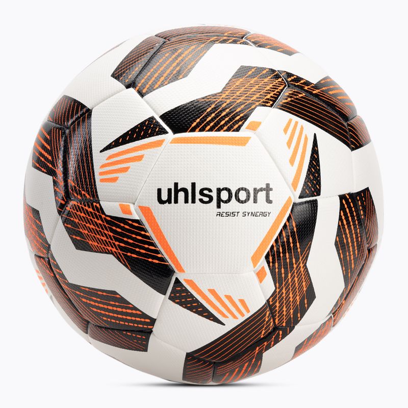 Futbolo kamuolys uhlsport Resist Synergy white/black/fluo orange dydis 5