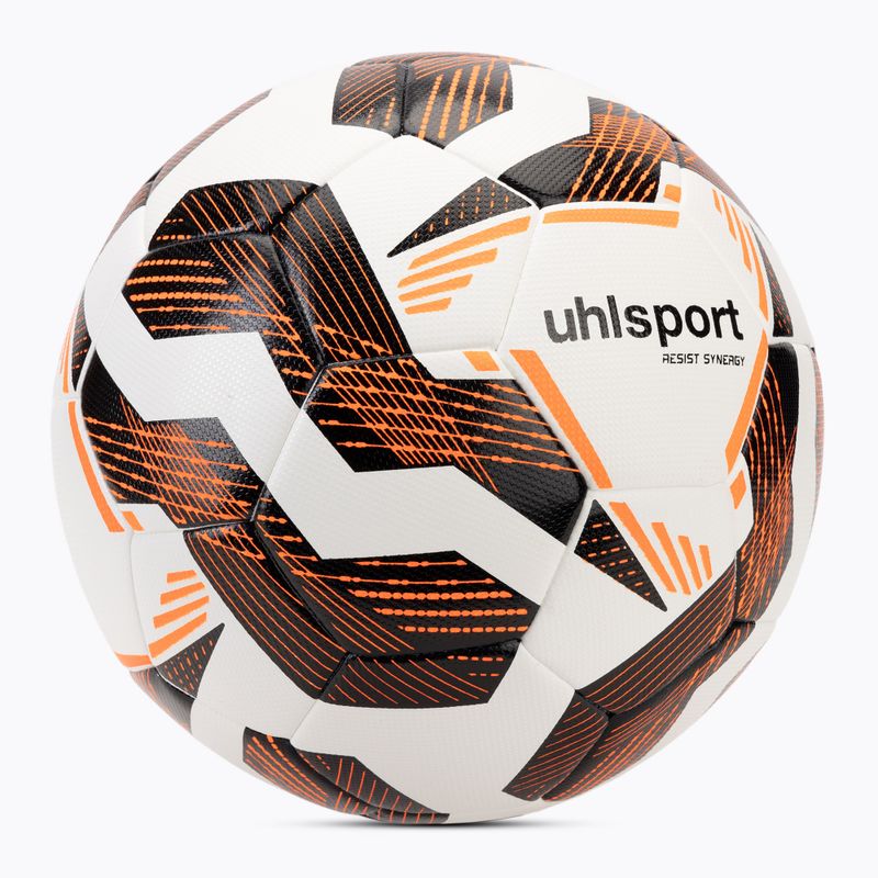 Futbolo kamuolys uhlsport Resist Synergy white/black/fluo orange dydis 5 3