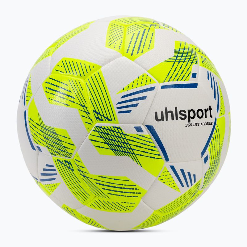 Futbolo kamuolys uhlsport 350 Lite Addglue white/fluo yellow/dark blue dydis 5 2