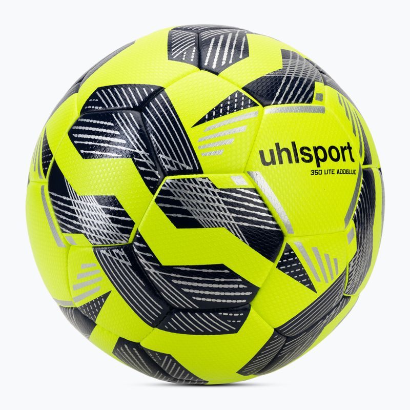 Futbolo kamuolys uhlsport 350 Lite Addglue fluo yellow/navy/silver dydis 4 2