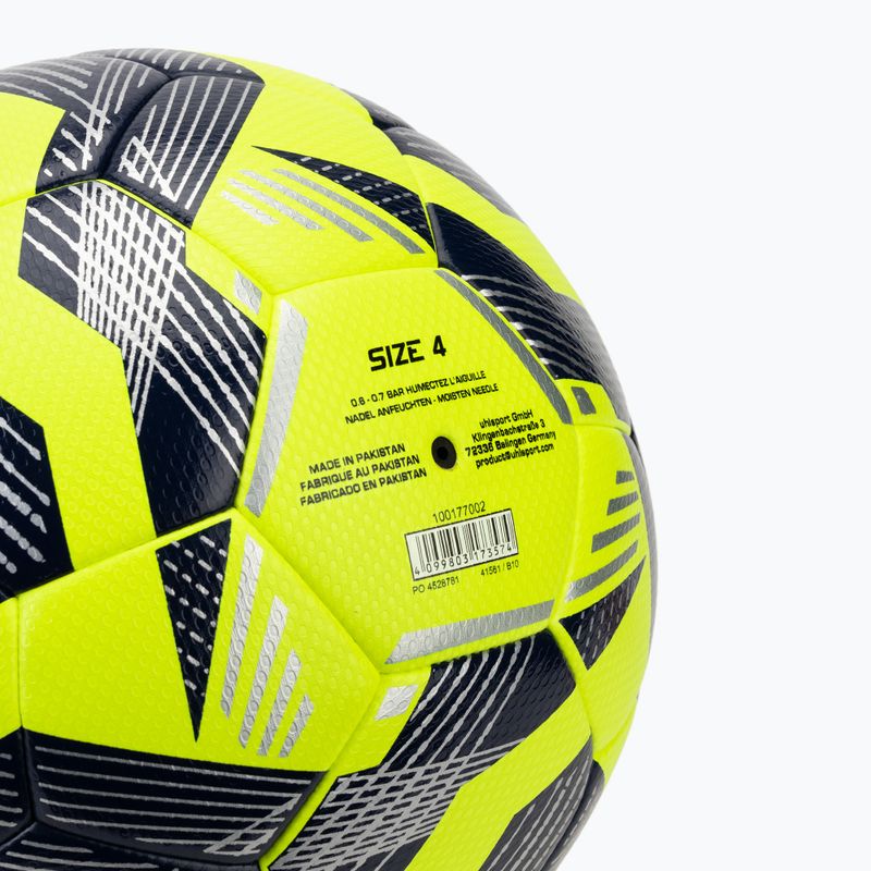 Futbolo kamuolys uhlsport 350 Lite Addglue fluo yellow/navy/silver dydis 4 3