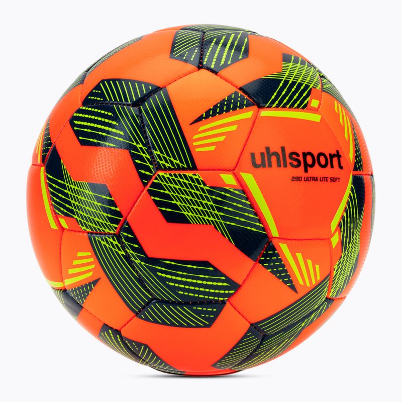 Futbolo kamuolys uhlsport Ultra Lite Soft 290 fluo orange/navy/fluo yellow dydis 3 2